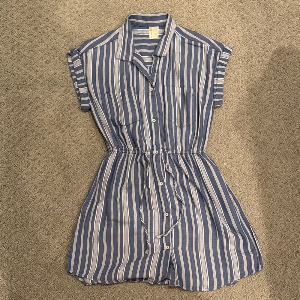 Japna Blue and White Striped Dress